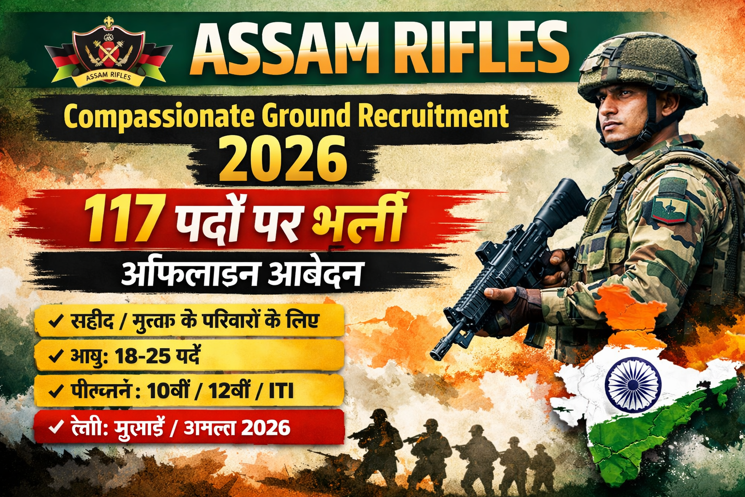 Assam Rifles Compassionate Ground Recruitment 2026